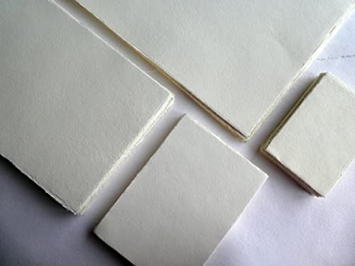 handgeschöpftes Büttenpapier mit Büttenrand druckerfreundlich A4 25 Bogen/Set -big pack- warmweiß/softvanilla 140g/m² Aquarellpapier BaumwollLinters handgeschöpftes Büttenpapier mit Büttenrand druckerfreundlich A4 25 Bogen/Set -big pack- warmweiß/softvanilla 140g/m² Aquarellpapier BaumwollLinters von TRIBAL PAPER