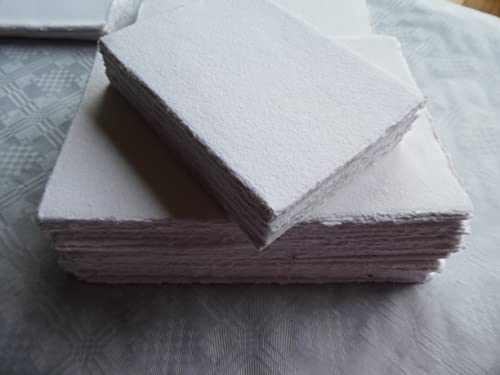 handgeschöpftes Büttenpapier mit Büttenrand A6 25 Bogen/Set -big pack- weiß 140g/m² Aquarellpapier BaumwollLinters handgeschöpftes Büttenpapier mit Büttenrand A6 25 Bogen/Set -big pack- weiß 140g/m² Aquarellpapier BaumwollLinters von TRIBAL PAPER