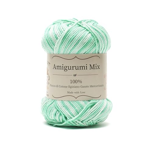 Amigurumi by Tricot Cafè - Garnknäuel aus reiner Baumwolle für Häkelpuppen und puppen, Häkeltaschen und leichte Kleidung - Nadeln/Haken 3,00/4,00 - Grün Mix 86-1 Stück Amigurumi by Tricot Cafè - Garnknäuel aus reiner Baumwolle für Häkelpuppen und puppen, Häkeltaschen und leichte Kleidung - Nadeln/Haken 3,00/4,00 - Grün Mix 86-1 Stück von TRICOT CAFE'