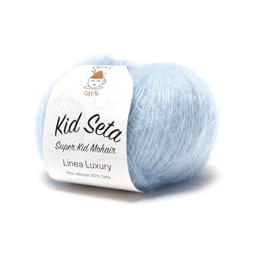 Kid Seta Super Kid Mohair by Tricot Cafè - Feinstes Mohair und Seide - Strickwolle - hellblau 9 Kid Seta Super Kid Mohair by Tricot Cafè - Feinstes Mohair und Seide - Strickwolle - hellblau 9 von TRICOT CAFE'