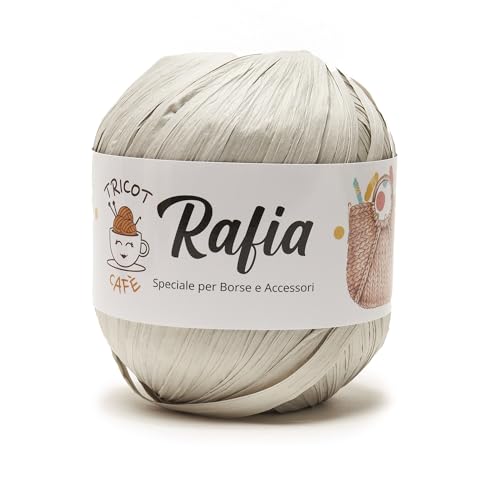 Rafia by Tricot Cafè - Spezialgarn für Taschen und Accessoires - Perlgrau 27 Rafia by Tricot Cafè - Spezialgarn für Taschen und Accessoires - Perlgrau 27 von TRICOT CAFE'