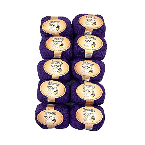 TRICOT CAFE' Angebot Irene Wolle in Packung mit 10 Stück, 80% Wolle, 20% Acryl von TRICOT CAFE'