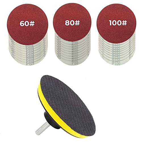 TRITAM 30 StüCke Bohrer Schleifen Aufsatz Schleifen Papier 60/80/100 und 5 RüCken Polster Satz, Elektrische SchäKel Scheibe, mit Pad TRITAM 30 StüCke Bohrer Schleifen Aufsatz Schleifen Papier 60/80/100 und 5 RüCken Polster Satz, Elektrische SchäKel Scheibe, mit Pad von TRITAM