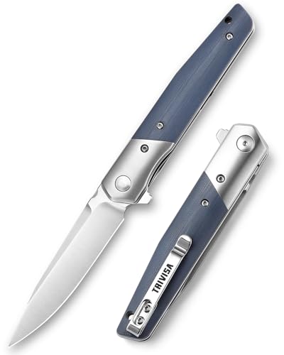TRIVISA Klappmesser, Scharfes Taschenmesser mit Clip, Gentleman Messer mit Flipper, Einhandmesser, EDC & Outdoor Jagdmesser, 9cm K110 Stahlklinge, G10. Geschenkbox. Leominor-03g TRIVISA Klappmesser, Scharfes Taschenmesser mit Clip, Gentleman Messer mit Flipper, Einhandmesser, EDC & Outdoor Jagdmesser, 9cm K110 Stahlklinge, G10. Geschenkbox. Leominor-03g von TRIVISA