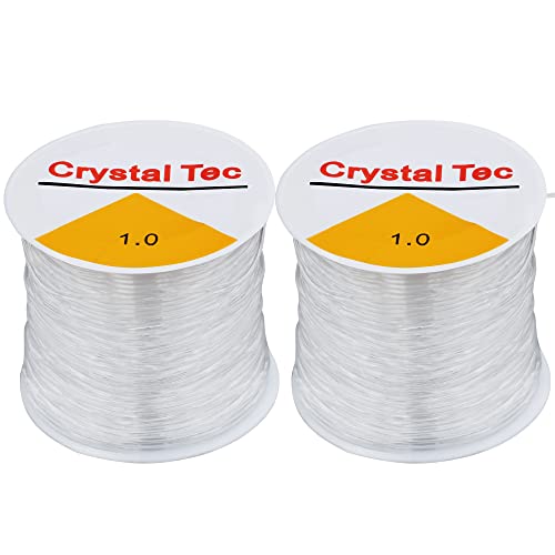 TRIXES 20M durchsichtige elastische Spule x2-1mm Nylonschnur für Perlenstickerei & DIY-Schmuckherstellung - Fädeln Sie Perlen Kristalle um EIN Armband, eine Halskette, einen Fußring zu gestalten TRIXES 20M durchsichtige elastische Spule x2-1mm Nylonschnur für Perlenstickerei & DIY-Schmuckherstellung - Fädeln Sie Perlen Kristalle um EIN Armband, eine Halskette, einen Fußring zu gestalten von TRIXES