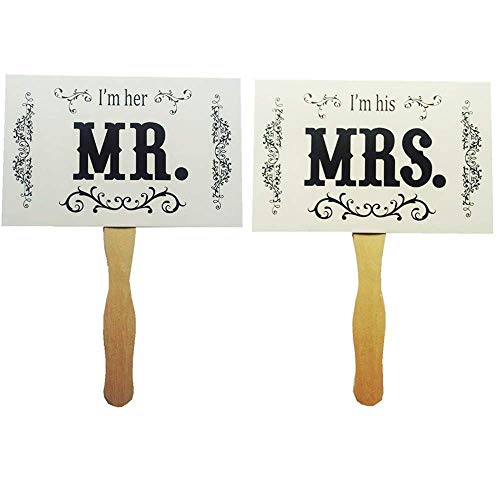 TRIXES Mr und Mrs Right Foto-Requisiten Karten aus weissem Karton ideale Fotoprops für Hochzeitsfotos TRIXES Mr und Mrs Right Foto-Requisiten Karten aus weissem Karton ideale Fotoprops für Hochzeitsfotos von TRIXES