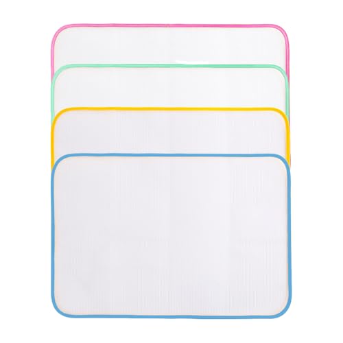 TRKETK 4 Stück Bügeltuch, Mesh Stoff Bügeltuch Pad Anti-Fokus-Schutzpolster Schutzbügel Tuch Bügeltuch Haushalts-Bügelkissen-Isoliernetz Bügeltuch aus Hitzebeständigem Netzgewebe (40 x 60 cm) von TRKETK