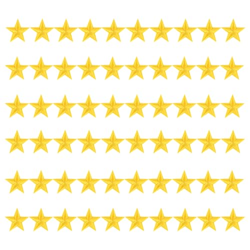 TRKETK 60 Stück Bügelbilder Stern Patches zum Aufbügeln Bügelbilder für Textilien Gestickte Nähpatches Bügelbilder Erwachsene für DIY Jacken T-Shirts Jeans Röcke Hüte Rucksäcke von TRKETK