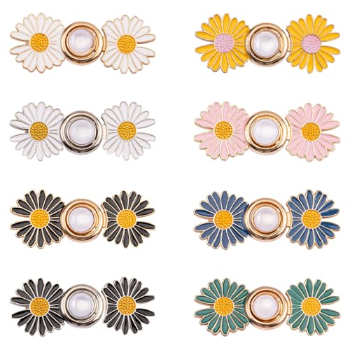 TRKETK 8 Stück Hosenknöpfen Versteller Abnehmbar Verstellbare Taillenschnalle Gänseblümchenblumen Hosen Taillenschnallen Knopf Kein Nähen Jeansknöpfe für Lockere Jeans TRKETK 8 Stück Hosenknöpfen Versteller Abnehmbar Verstellbare Taillenschnalle Gänseblümchenblumen Hosen Taillenschnallen Knopf Kein Nähen Jeansknöpfe für Lockere Jeans von TRKETK