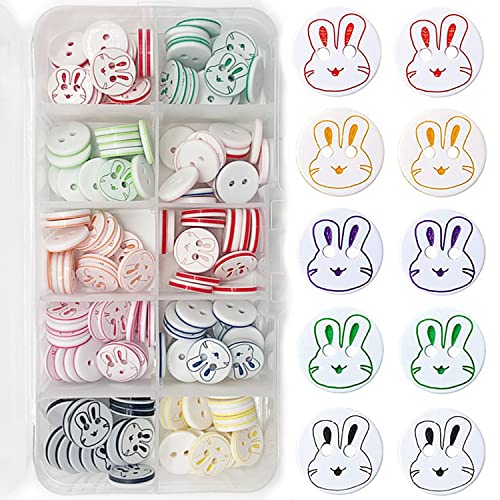 150 bunte Harzknöpfe für Baby-Kinder-Strickjacken, Kunststoff-Knöpfe mit Kunststoff-Aufbewahrungsbox für Kunsthandwerk, Kinderkleidung, Nähen, DIY-Dekoration (12,5 mm) von TRLREQ
