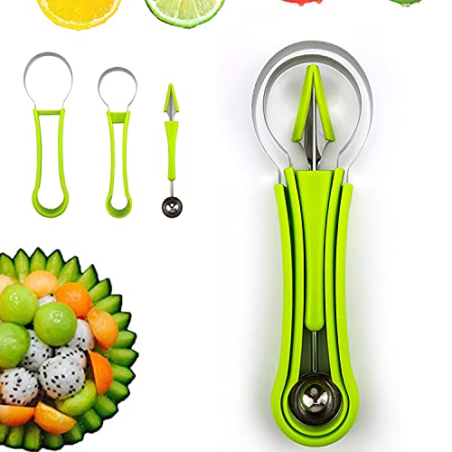 4-in-1 Obst-Werkzeug-Set, Obstschnitzerei, Obstschaufel, Wassermelonen-Kugelschneider, Lebensmittel-Cantaloupeschäler, verwendet für Obst-Dekoration, Küche, Obstgeschäft 4-in-1 Obst-Werkzeug-Set, Obstschnitzerei, Obstschaufel, Wassermelonen-Kugelschneider, Lebensmittel-Cantaloupeschäler, verwendet für Obst-Dekoration, Küche, Obstgeschäft von TRLREQ