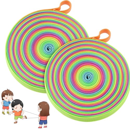 TRLREQ Regenbogen Gummi Twist Seil 6 Meter 2 Rollen für Kinder Alter 6-10 Jahre TRLREQ Regenbogen Gummi Twist Seil 6 Meter 2 Rollen für Kinder Alter 6-10 Jahre von TRLREQ
