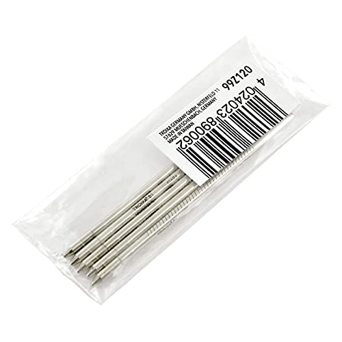 TROIKA Kugelschreiber-Mine klein — 99Z120 — 5er Set — D1 — Strichstärke M — 1mm — schwarz — Messing, für Construction PIP20, PIP22, LAS01 TROIKA Kugelschreiber-Mine klein — 99Z120 — 5er Set — D1 — Strichstärke M — 1mm — schwarz — Messing, für Construction PIP20, PIP22, LAS01 von TROIKA