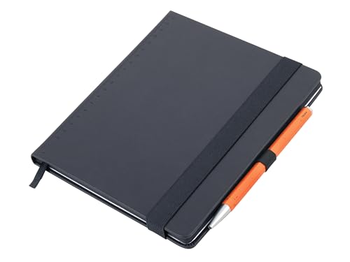 TROIKA Notizblock schwarz DIN A5 BLACK SLIMPAD inkl. Kugelschreiber orange, Elastikband-Verschluss, Punktraster, Stiftschlaufe, Lesezeichen, FSC zert. Papier, eingefärbte Seitenränder, Kunstleder TROIKA Notizblock schwarz DIN A5 BLACK SLIMPAD inkl. Kugelschreiber orange, Elastikband-Verschluss, Punktraster, Stiftschlaufe, Lesezeichen, FSC zert. Papier, eingefärbte Seitenränder, Kunstleder von TROIKA