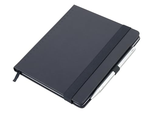 TROIKA Notizblock schwarz DIN A5 BLACK SLIMPAD inkl. Kugelschreiber silber, Elastikband-Verschluss, Punktraster, Stiftschlaufe, Lesezeichen, FSC zert. Papier, eingefärbte Seitenränder, Kunstleder TROIKA Notizblock schwarz DIN A5 BLACK SLIMPAD inkl. Kugelschreiber silber, Elastikband-Verschluss, Punktraster, Stiftschlaufe, Lesezeichen, FSC zert. Papier, eingefärbte Seitenränder, Kunstleder von TROIKA