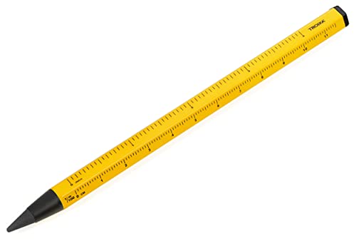 Troika Multitasking-Bleistift mit nachhaltiger Endlos-Schreibspitze aus Aluminium und Metall, Gelb, austauschbar, radierbar, mit Zentimeter-/Zoll-Lineal, Größe: 147 x 10 x 10 mm, PEN20/YE Troika Multitasking-Bleistift mit nachhaltiger Endlos-Schreibspitze aus Aluminium und Metall, Gelb, austauschbar, radierbar, mit Zentimeter-/Zoll-Lineal, Größe: 147 x 10 x 10 mm, PEN20/YE von TROIKA