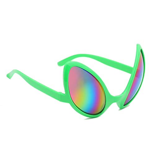 TROONZ Lustige Alien-Brille | Strapazierfähige Alien Alternative Modellierbrille | Regenbogen-Objektiv-Sonnenbrille, Halloween-Party-Requisiten von TROONZ