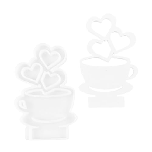 Teelicht-Kerzenhalter-Form, Teelicht-Kerzenhalter-Form - Teetasse-Kerzenhalter-Herstellungsform | Herz-Kerzenhalterform, Gipsform, Gießform aus Kunstharz für Heimdekoration von TROONZ
