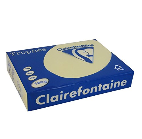 Clairefontaine 1040C –Ries à 250 Blatt Druckerpapier DIN A4 (21x29,7cm), 160g, Pastell Gämse, 1 Stück Clairefontaine 1040C –Ries à 250 Blatt Druckerpapier DIN A4 (21x29,7cm), 160g, Pastell Gämse, 1 Stück von TROPHÉE