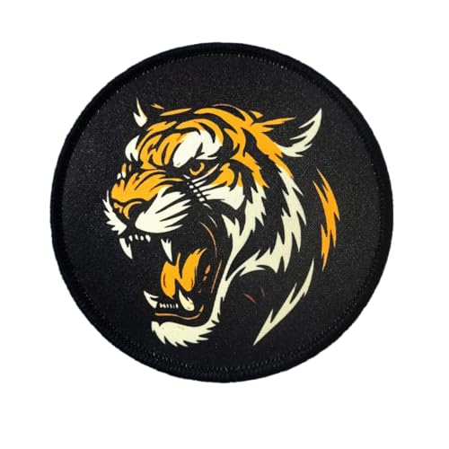 1 Stück Patches Tiger Klett Patch, Lustige & Militärartige Patches Klett, Tactical Moral Aufnäher für Rucksäcke, Taschen, Militäruniformen, Jacken, Jeans, Hüte von TROYSINC