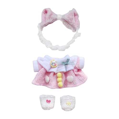 17cm-20cm Puppe Kleidung Bekleidung, Plüsch Puppenkleidung, Niedliche Spielzeugkleidung, Puppenzubehör, Kleidung für Puppe (LOV-1) von TROYSINC