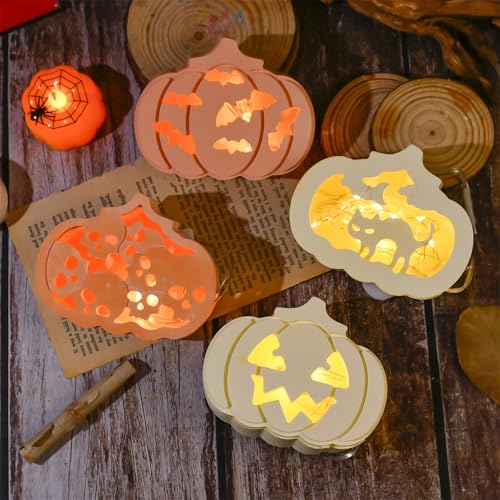 4pcs 3D Kürbis Silikonformen Halloween Kürbis Epoxidharz Silikonform Kürbis Fledermaus Giessform Flexibel & Wiederverwendbar Kürbis Deko 4pcs 3D Kürbis Silikonformen Halloween Kürbis Epoxidharz Silikonform Kürbis Fledermaus Giessform Flexibel & Wiederverwendbar Kürbis Deko von TROYSINC
