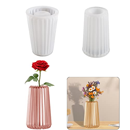 TROYSINC 3D Vase Silikonform Epoxidharz Form,vase silikonform groß,Blumenvasen Harz Formen,DIY Blumenvase Gießform,für Herstellung Von Stifthaltern,Blumenvasen,Dekorativen Ornamenten von TROYSINC