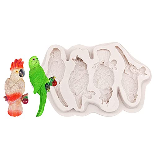 TROYSINC 3D Vögel Papagei Silikonform,3D Vogelformen Form DIY Kuchen Dekorationswerkzeugezur Herstellung von Kuchen, Seifen,Pudding, Pralinen und Anderen Kunsthandwerk (Papagei) von TROYSINC