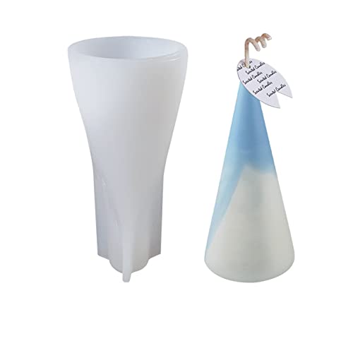 TROYSINC Silikon Kerzenform,Pyramidenkerze Silikonform,DIY Geometrisches Konisches Kerzen Silikonform,3D Kerzen Gießformen Aromatherapie Kerzenform Handgemacht Kerzen Gießform (Konisch) von TROYSINC