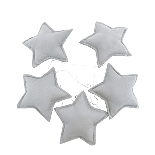 TROYSINC Sterne Girlande, Sterne Wandbehang, Stern Ketten aus Polyester Baumwolle, Länge 1.5 m mit 5 Sternen, Wanddeko für Wohnzimmer, Apartment, Schlafzimmer TROYSINC Sterne Girlande, Sterne Wandbehang, Stern Ketten aus Polyester Baumwolle, Länge 1.5 m mit 5 Sternen, Wanddeko für Wohnzimmer, Apartment, Schlafzimmer von TROYSINC