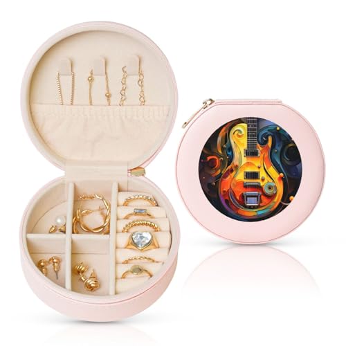 TRSGKSQP Schmuckschatulle für Damen und Mädchen, Leder, Reise-Schmucketui, Muisc Note, tragbare Schmuck-Organizer-Box mit Reißverschluss für Ohrringe, Armbänder, Ringe TRSGKSQP Schmuckschatulle für Damen und Mädchen, Leder, Reise-Schmucketui, Muisc Note, tragbare Schmuck-Organizer-Box mit Reißverschluss für Ohrringe, Armbänder, Ringe von TRSGKSQP