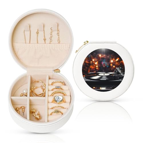 TRSGKSQP Schmuckschatulle für Damen und Mädchen, Leder, Reise-Schmucketui, Musikalbum, Rahmen, tragbare Schmuck-Organizer-Box mit Reißverschluss für Ohrringe, Armbänder, Ringe TRSGKSQP Schmuckschatulle für Damen und Mädchen, Leder, Reise-Schmucketui, Musikalbum, Rahmen, tragbare Schmuck-Organizer-Box mit Reißverschluss für Ohrringe, Armbänder, Ringe von TRSGKSQP