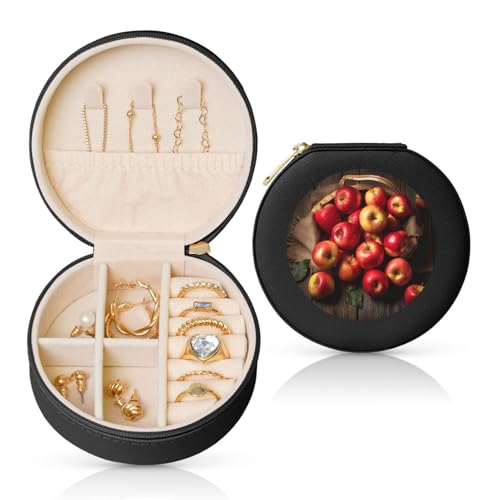 TRSGKSQP Schmuckschatulle für Damen und Mädchen, Leder, Reise-Schmuckkästchen, frische reife Äpfel, tragbare Schmuck-Organizer-Box mit Reißverschluss für Ohrringe, Armbänder, Ringe TRSGKSQP Schmuckschatulle für Damen und Mädchen, Leder, Reise-Schmuckkästchen, frische reife Äpfel, tragbare Schmuck-Organizer-Box mit Reißverschluss für Ohrringe, Armbänder, Ringe von TRSGKSQP