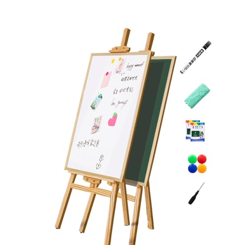Whiteboard Staffelei Doppelseitig, Whiteboard Magnetisch, Zusammenklappbar Magnetboard, Magnettafel mit Ständer(80x120cm/31.5x47in) von TRUNXUCL