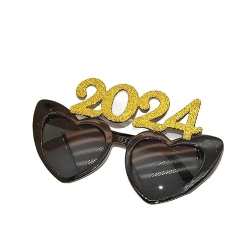 TRgqify-KM 2024 Gläser Party Sonnenbrille Dekoration Zubehör Zahlen Abschluss Lieferungen Requisiten Fotos Spaß Glücklich (Color : A3) von TRgqify-KM