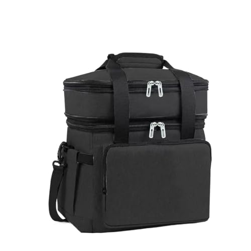 TRgqify-KM Isolierte Lunchtasche mit verstellbarem Schultergurt, auslaufsichere Tasche for Büro, Picknick, Reisen(Black) von TRgqify-KM