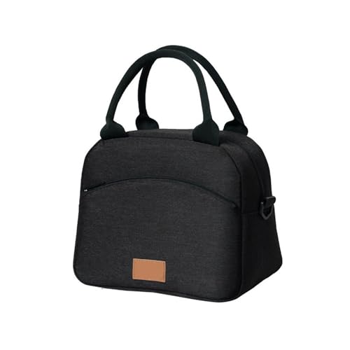 TRgqify-KM Isolierte Lunchtasche mit verstellbarem Schultergurt, auslaufsichere Tasche for Büro, Picknick, Reisen(Black) von TRgqify-KM