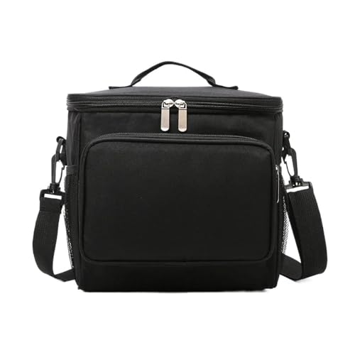 TRgqify-KM Isolierte Lunchtasche mit verstellbarem Schultergurt, auslaufsichere Tasche for Büro, Picknick, Reisen(Black) von TRgqify-KM