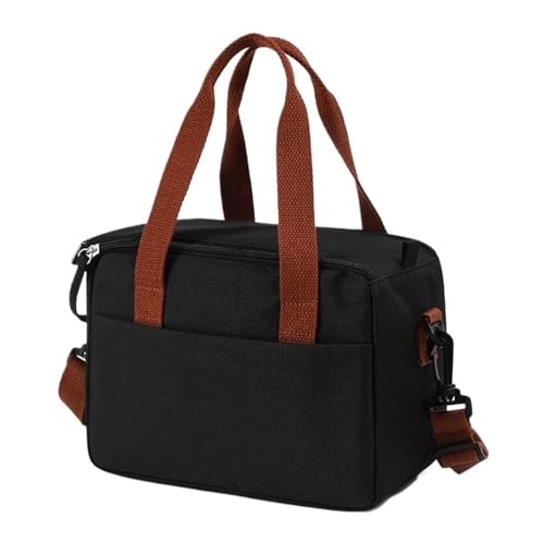 TRgqify-KM Isolierte Lunchtasche mit verstellbarem Schultergurt, auslaufsichere Tasche for Büro, Picknick, Reisen(Black) von TRgqify-KM