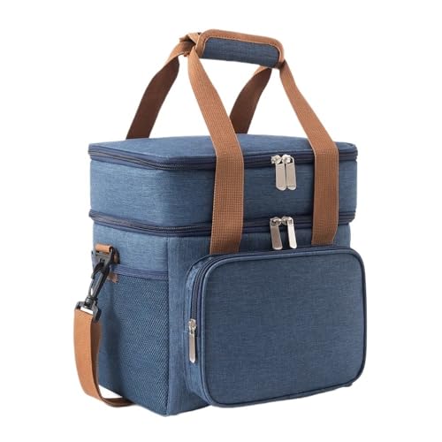 TRgqify-KM Isolierte Lunchtasche mit verstellbarem Schultergurt, auslaufsichere Tasche for Büro, Picknick, Reisen(Blue) von TRgqify-KM