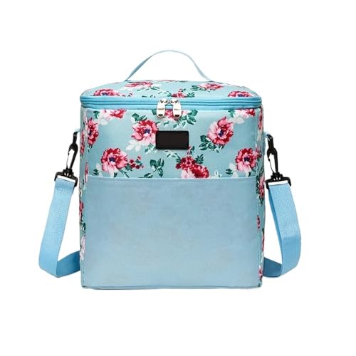 TRgqify-KM Isolierte Lunchtasche mit verstellbarem Schultergurt, auslaufsichere Tasche for Büro, Picknick, Reisen(Blue B,L) von TRgqify-KM