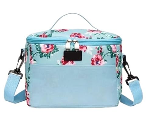 TRgqify-KM Isolierte Lunchtasche mit verstellbarem Schultergurt, auslaufsichere Tasche for Büro, Picknick, Reisen(Blue B,S) von TRgqify-KM