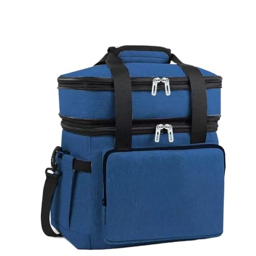TRgqify-KM Isolierte Lunchtasche mit verstellbarem Schultergurt, auslaufsichere Tasche for Büro, Picknick, Reisen(Dark Blue) von TRgqify-KM