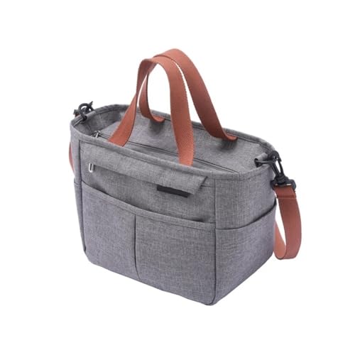 TRgqify-KM Isolierte Lunchtasche mit verstellbarem Schultergurt, auslaufsichere Tasche for Büro, Picknick, Reisen(Gray) von TRgqify-KM