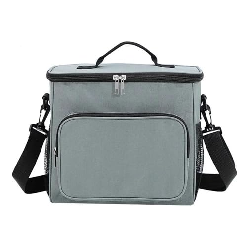 TRgqify-KM Isolierte Lunchtasche mit verstellbarem Schultergurt, auslaufsichere Tasche for Büro, Picknick, Reisen(Gray) von TRgqify-KM
