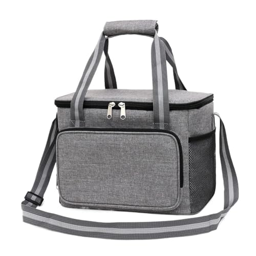 TRgqify-KM Isolierte Lunchtasche mit verstellbarem Schultergurt, auslaufsichere Tasche for Büro, Picknick, Reisen(Gray) von TRgqify-KM
