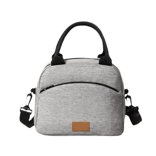 TRgqify-KM Isolierte Lunchtasche mit verstellbarem Schultergurt, auslaufsichere Tasche for Büro, Picknick, Reisen(Gray) von TRgqify-KM