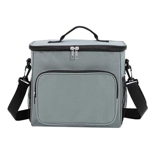 TRgqify-KM Isolierte Lunchtasche mit verstellbarem Schultergurt, auslaufsichere Tasche for Büro, Picknick, Reisen(Gray) von TRgqify-KM