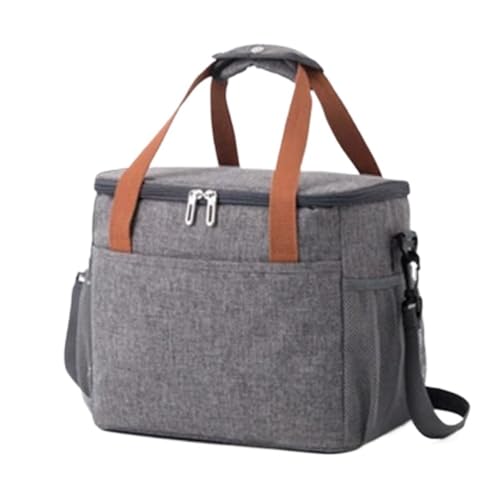 TRgqify-KM Isolierte Lunchtasche mit verstellbarem Schultergurt, auslaufsichere Tasche for Büro, Picknick, Reisen(Grey B) von TRgqify-KM