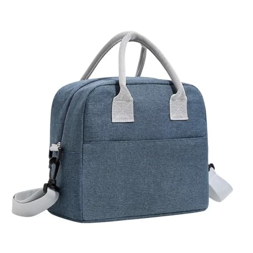 TRgqify-KM Isolierte Lunchtasche mit verstellbarem Schultergurt, auslaufsichere Tasche for Büro, Picknick, Reisen(Navy) von TRgqify-KM